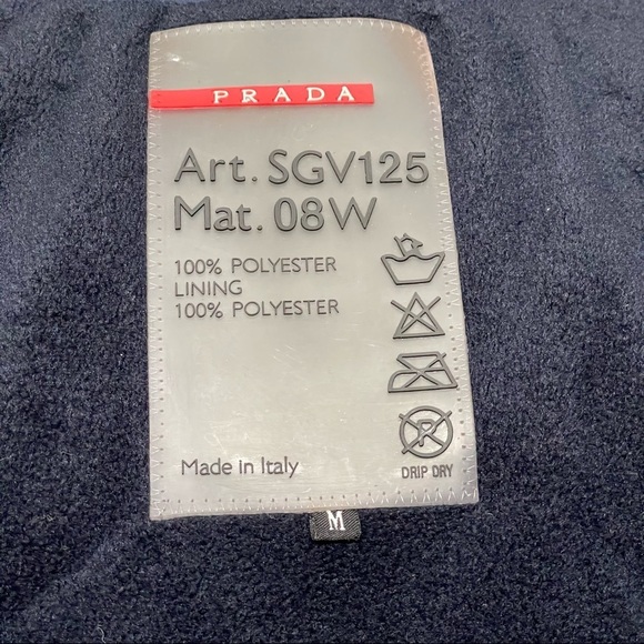 Prada Navy Blue Zip Up Mens Windbreaker Jacket Size M - Picture 2 of 12